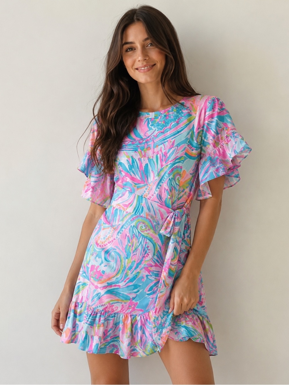 Lilly Pulitzer Darlah Stretch Dress (Carnivale Coral)